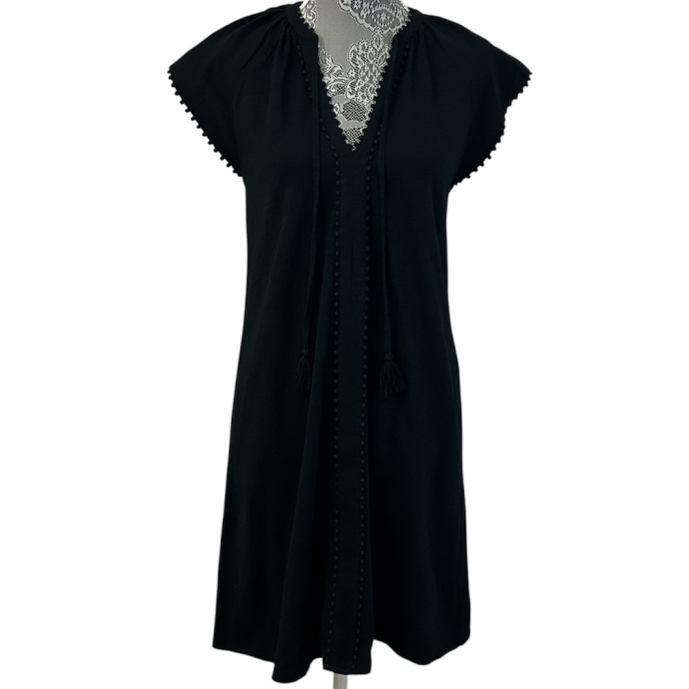 Boden Millie‎ Pom 100% Cotton Dress. Black. Size 2R. New with tags.